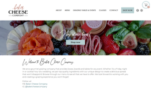 Baker Cheese Company Website Screen